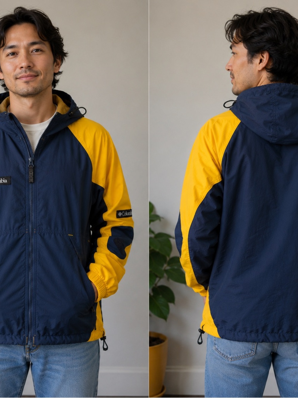 Vintage Columbia Sportswear Hooded Windbreaker Jacket – Men’s Large (Rare)